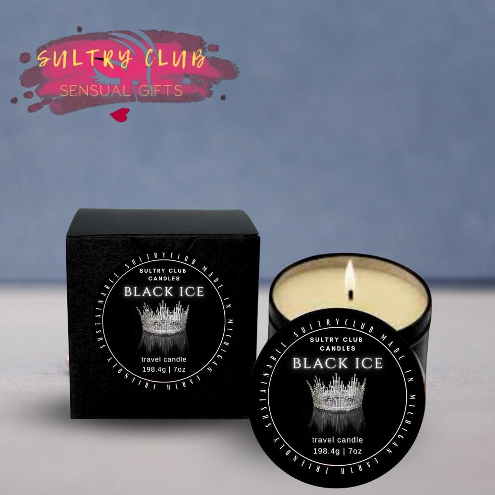 Black Ice Travel Candle -or- Wax Melts